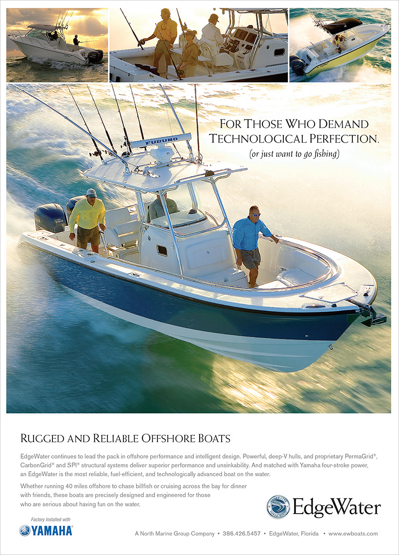 EdgeWater Boats Ad photo, marine, boat photography Robert Holland .indd