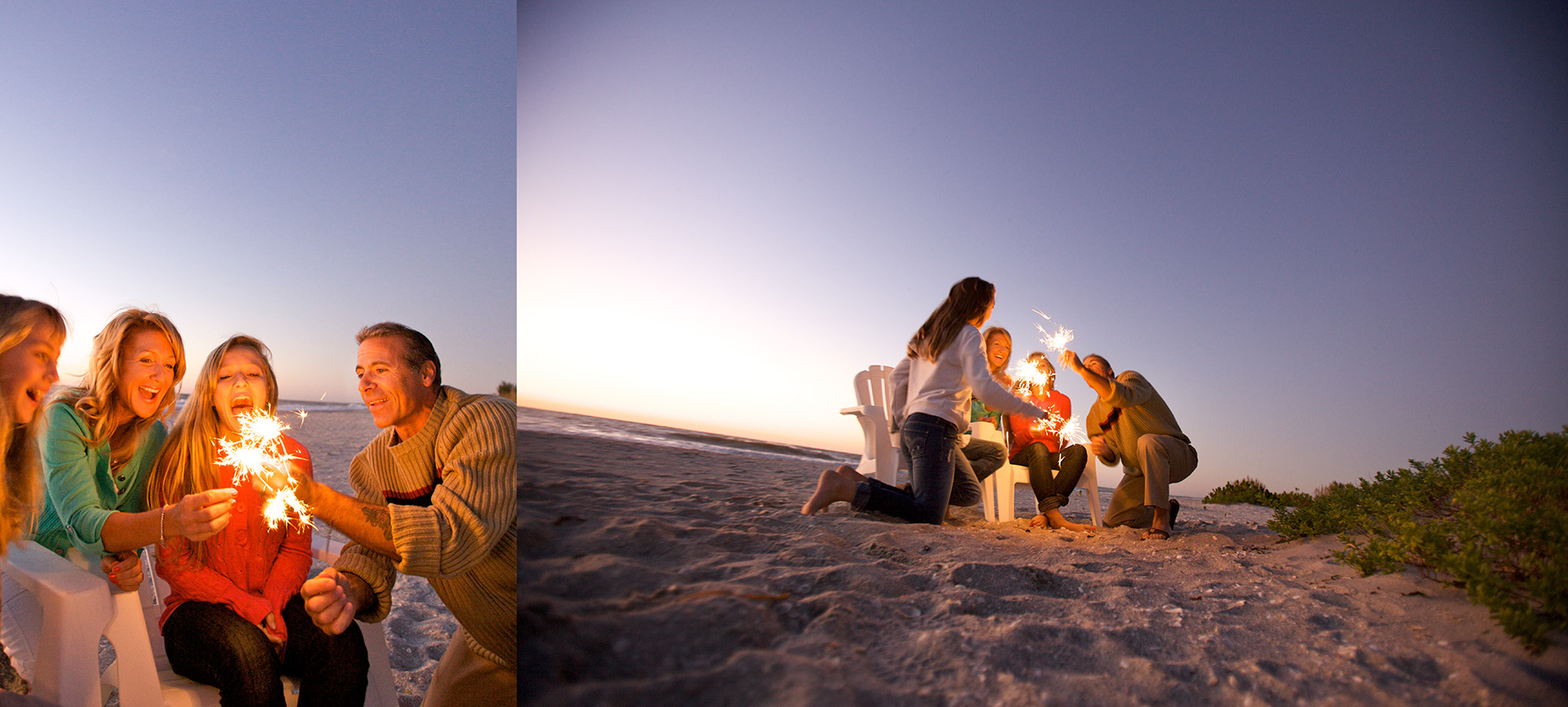 family at beach, dusk with sparklers_Robert_Holland.jpg